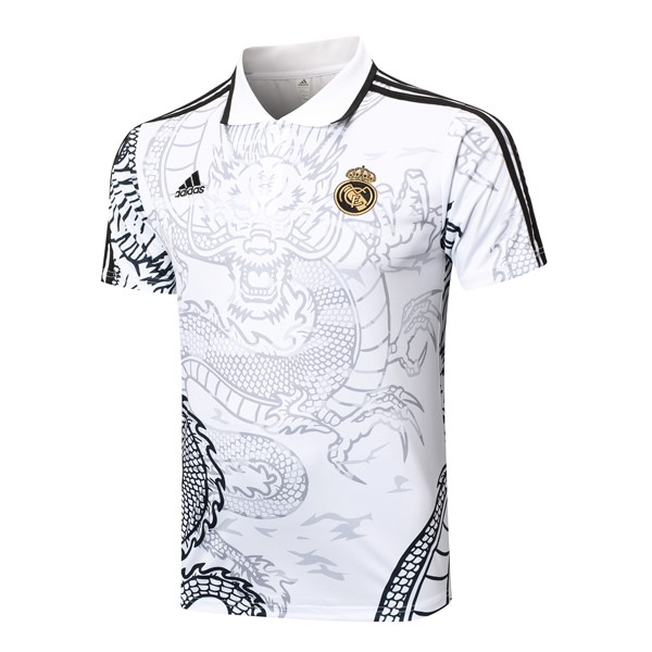 Polo Real Madrid 2024/2025 Blanco Negro 2